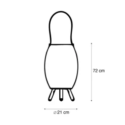Stehleuchte Weiß 72,5 cm inkl. LED und Lautsprecher Dimmbar RGBW IP44 mit Fernbedienung - Apolo