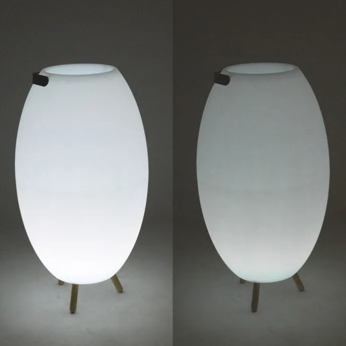 Stehleuchte Weiß 72,5 cm inkl. LED und Lautsprecher Dimmbar RGBW IP44 mit Fernbedienung - Apolo