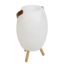 Stehleuchte Weiß 40,5 cm inkl. LED und Lautsprecher Dimmbar RGBW IP44 mit Fernbedienung - Apolo