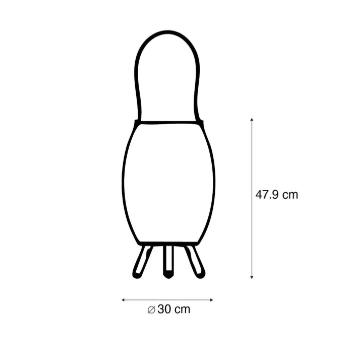 Stehleuchte Weiß 40,5 cm inkl. LED und Lautsprecher Dimmbar RGBW IP44 mit Fernbedienung - Apolo