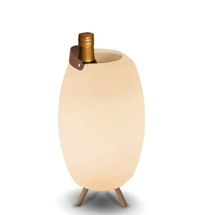 Stehleuchte Weiß 40,5 cm inkl. LED und Lautsprecher Dimmbar RGBW IP44 mit Fernbedienung - Apolo