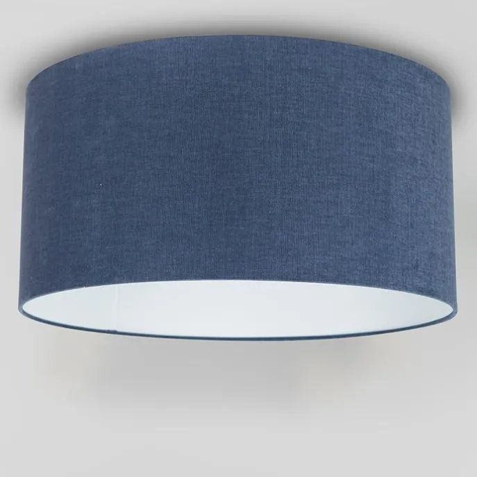 Stoff Lampenschirm dunkelblau 50/50/25
