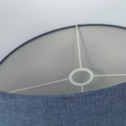 Stoff Lampenschirm dunkelblau 50/50/25