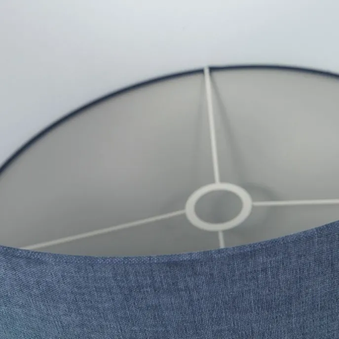 Stoff Lampenschirm dunkelblau 50/50/25