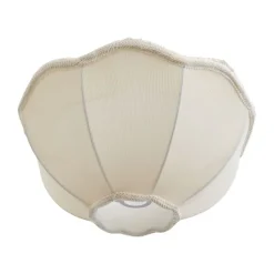 Stofflampenschirm Beige mit weißer Innenseite 45/15/21,5 - Heritage