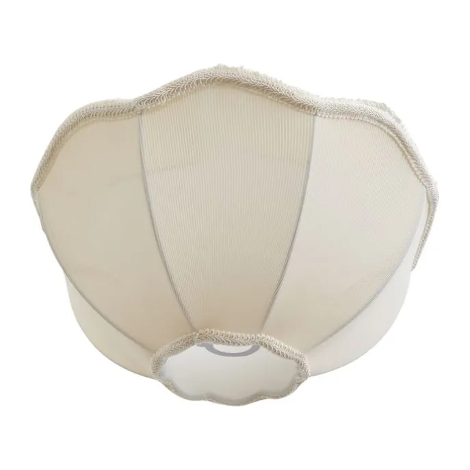 Stofflampenschirm Beige mit weißer Innenseite 45/15/21,5 - Heritage