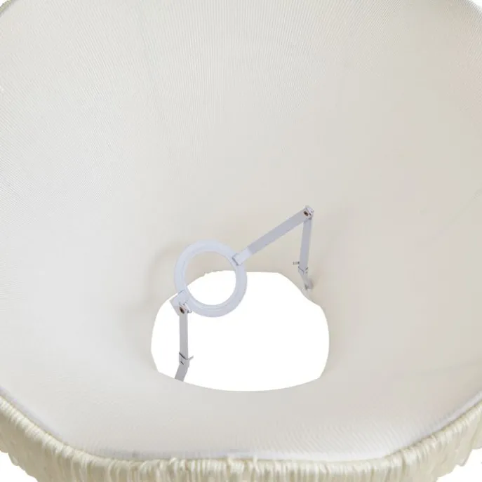 Stofflampenschirm Beige mit weißer Innenseite 45/15/21,5 - Heritage