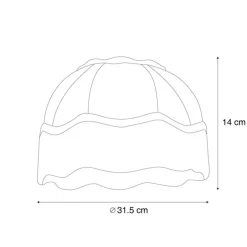 Stofflampenschirm Beige mit weißer Innenseite 45/15/21,5 - Heritage