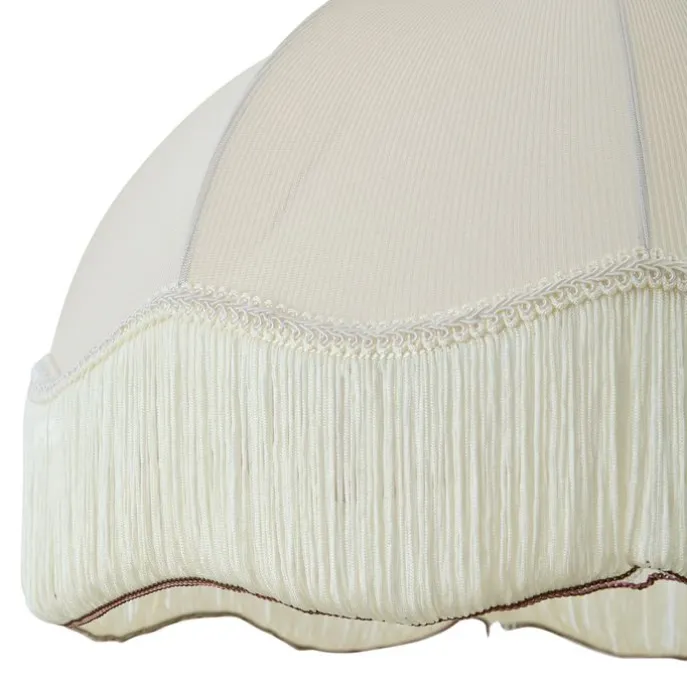 Stofflampenschirm Beige mit weißer Innenseite 45/15/21,5 - Heritage