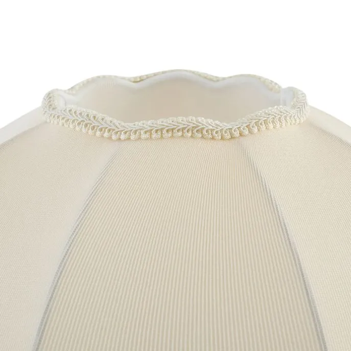 Stofflampenschirm Beige mit weißer Innenseite 45/15/21,5 - Heritage