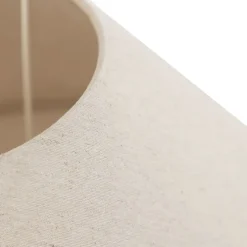 Stofflampenschirm beige rund abgeschrägt 50/17,5/25