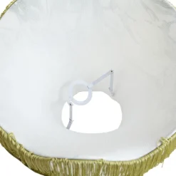 Stofflampenschirm Blattdesign mit weißer Innenseite 45/15/21,5 - Heritage