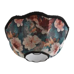 Stofflampenschirm Blumendesign mit weißer Innenseite 45/15/21,5 - Heritage