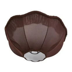 Stofflampenschirm braun mit weißer Innenseite 45/15/21,5 - Heritage