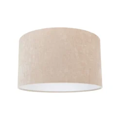 Stofflampenschirm hellbraun rund 35/35/20