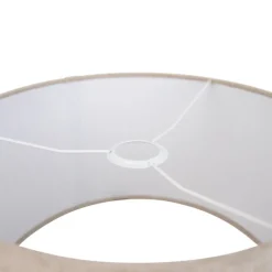 Stofflampenschirm hellbraun rund 35/35/20