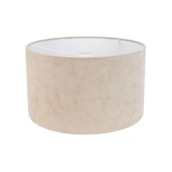 Stofflampenschirm hellbraun rund 35/35/20