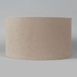 Stofflampenschirm hellbraun rund 35/35/20