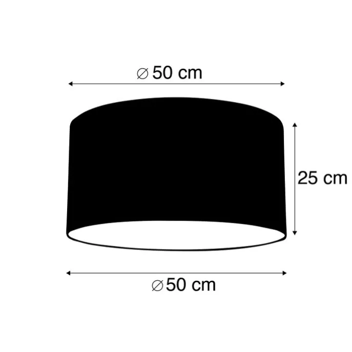 Stofflampenschirm schwarz 50/50/25