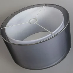 Stofflampenschirm schwarz / weiß 47/25 - Duo