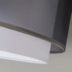 Stofflampenschirm schwarz / weiß 47/25 - Duo