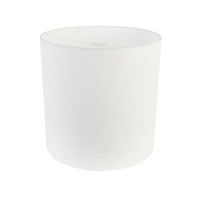 Stofflampenschirm Weiß Zylinder 40/40/40