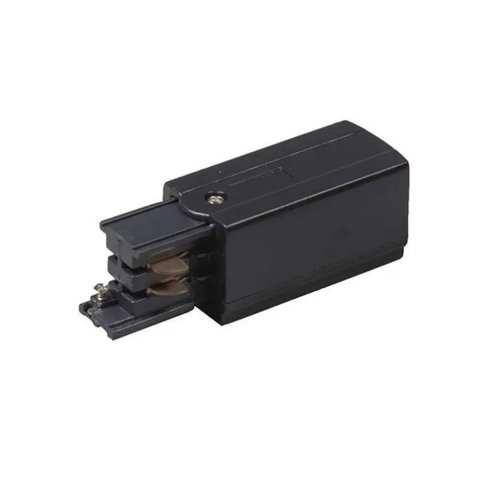 Stromzufuhr für 3-Phasen-Schiene rechts schwarz - 3-phasig