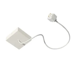 Stromzufuhr mit quadratischer Montageplatte für 1-phasige Schiene weiß - Iconic