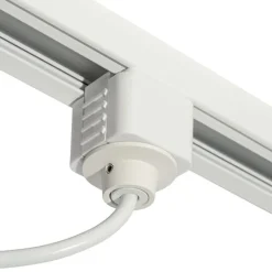 Stromzufuhr mit quadratischer Montageplatte für 1-phasige Schiene weiß - Iconic