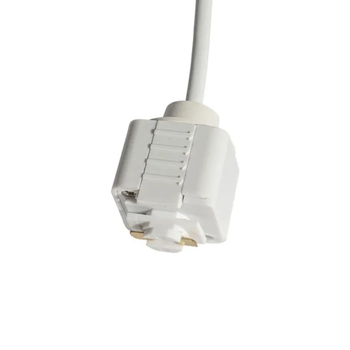 Stromzufuhr mit quadratischer Montageplatte für 1-phasige Schiene weiß - Iconic