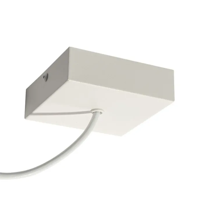 Stromzufuhr mit quadratischer Montageplatte für 1-phasige Schiene weiß - Iconic