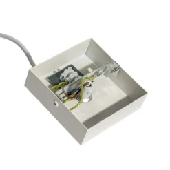 Stromzufuhr mit quadratischer Montageplatte für 1-phasige Schiene weiß - Iconic