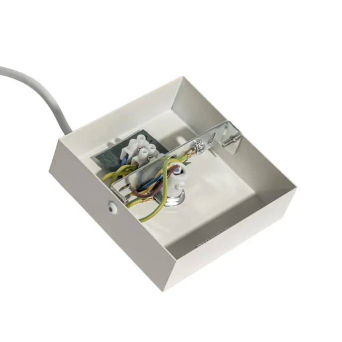 Stromzufuhr mit quadratischer Montageplatte für 1-phasige Schiene weiß - Iconic