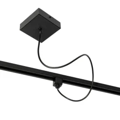 Stromzufuhr mit quadratischer Montageplatte für 1-phasige Schiene schwarz - Iconic