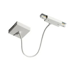 Stromzufuhr mit quadratischer Montageplatte für 1-phasige Schiene weiß - Iconic