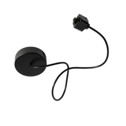 Stromzufuhr mit runder Montageplatte für 1-phasige Schiene schwarz - Iconic