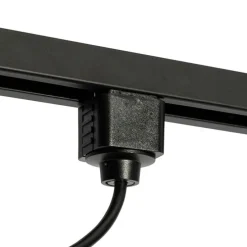 Stromzufuhr mit runder Montageplatte für 1-phasige Schiene schwarz - Iconic