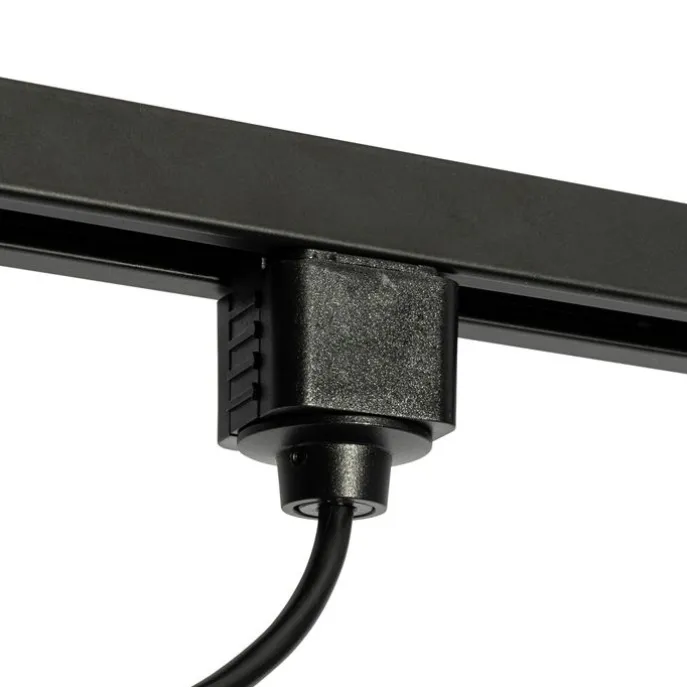 Stromzufuhr mit runder Montageplatte für 1-phasige Schiene schwarz - Iconic