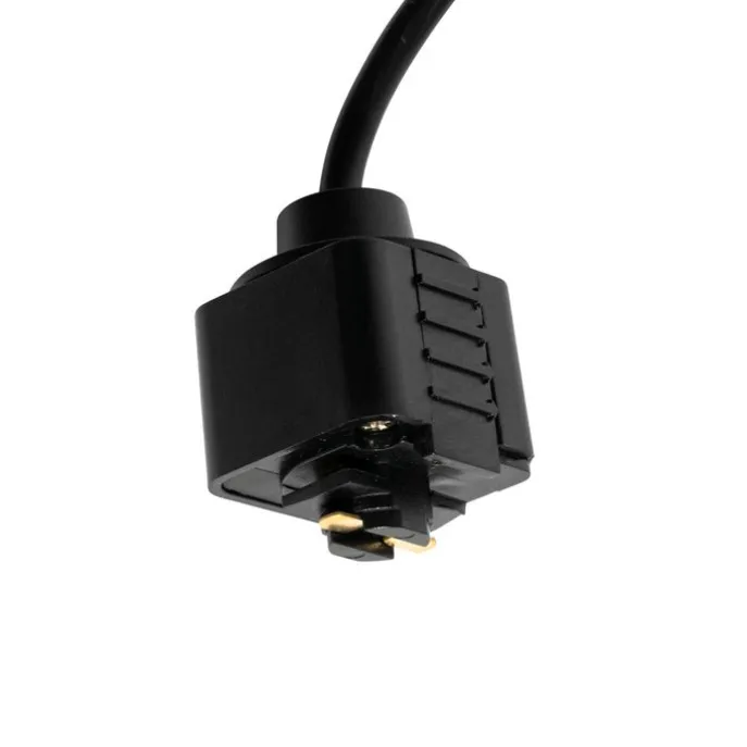 Stromzufuhr mit runder Montageplatte für 1-phasige Schiene schwarz - Iconic