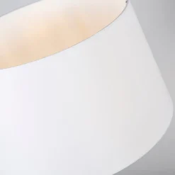 Tischlampe Bronze mit Schirm weiß 35 cm verstellbar - Parte