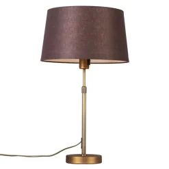 Tischlampe Bronze mit Schirm braun 35 cm verstellbar - Parte