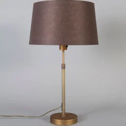 Tischlampe Bronze mit Schirm braun 35 cm verstellbar - Parte