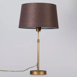 Tischlampe Bronze mit Schirm braun 35 cm verstellbar - Parte