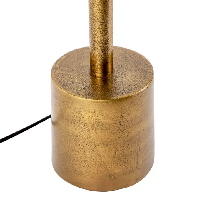 Tischlampe Bronze Veloursschirm grün 40 cm - Diverso