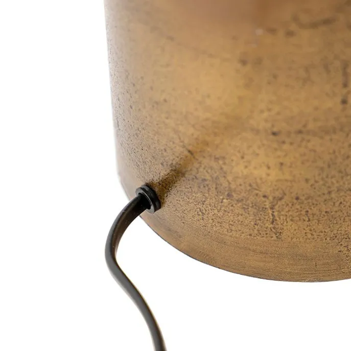 Tischlampe Bronze Veloursschirm grün 40 cm - Diverso