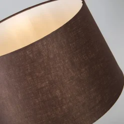 Tischlampe Gold / Messing mit Lampenschirm braun 35 cm verstellbar - Parte