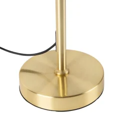 Tischlampe Gold / Messing mit Schirm schwarz mit Gold 32 cm - Parte