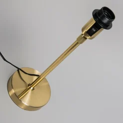 Tischlampe Gold / Messing mit Lampenschirm weiß 25 cm verstellbar - Parte