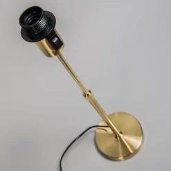 Tischlampe Gold / Messing mit Lampenschirm weiß 25 cm verstellbar - Parte