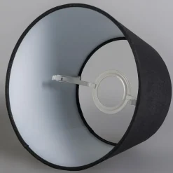 Tischlampe Gold / Messing mit Schirm schwarz 25 cm verstellbar - Parte